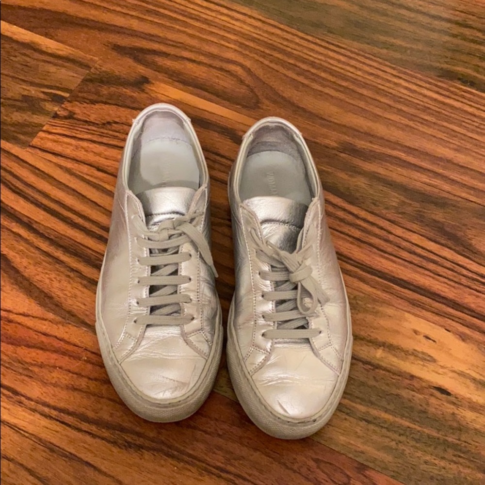 Silver common projects size 35